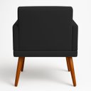 Ver imagem 6 de Poltrona Decorativa para Sala de Espera Tecido Suede Estrutura Resistente Pé em Madeira Natural
