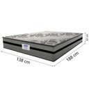 Ver imagem 5 de Cama Box Baú Casal Colchão Gazin com Molas Ensacadas Rubi 138x188x73cm Suede Cinza/preto