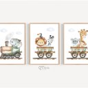 Ver imagem 4 de Kit 3 Quadros Decorativos Infantil - Piui NO2 - 30x40 - Moldura Madeira