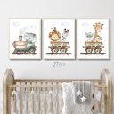 Ver imagem 2 de Kit 3 Quadros Decorativos Infantil - Piui NO2 - 30x40 - Moldura Madeira