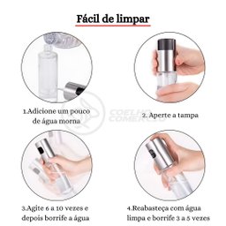Borrifador Culinário de Óleo Vinagre e Azeite para Churrasco Cozinhar Spray Pulverizador de 100ml - 4