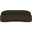 Ver imagem 3 de Sofá 3 Lugares Curvo Sala de Estar Living Lótus D02 Corino Marrom 210 cm C-34 - Lyam Decor