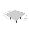 Mesa De Centro Quadrada Em Mdf Amadeirado Claro c/ 4 Pés - 2