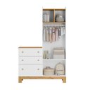 Ver imagem 5 de Guarda Roupa com Cômoda Q Encanto Slim Freijó / Branco Acetinado