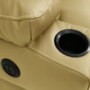 Ver mais imagens de Poltrona do Papai Sala de Cinema Mia Reclinável Retrátil Power Elétrico Base Fixa Couro Bege G40 - G