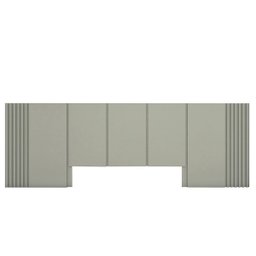 Kit Quarto Sob Medida King MDF Com Cabeceira 3,50m e 2 Mesas Cor:Prata - 8