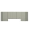 Kit Quarto Sob Medida King MDF Com Cabeceira 3,50m e 2 Mesas Cor:Prata - 8