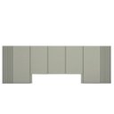 Ver mais imagens de Kit Quarto Sob Medida King MDF Com Cabeceira 3,50m e 2 Mesas Cor:Prata