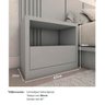 Kit Quarto Sob Medida King MDF Com Cabeceira 3,50m e 2 Mesas Cor:Prata - 4