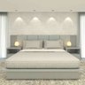 Kit Quarto Sob Medida King MDF Com Cabeceira 3,50m e 2 Mesas Cor:Prata - 1