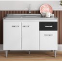 Ver imagem 1 de Balcão de Pia Gabinete Gabriela 120m sem Tampo Flex Ajl