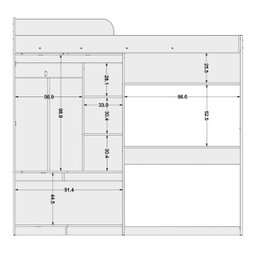 Cama Multifuncional 2 Portas 2 Prateleira Alagoas Politorno - 4