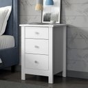 Ver imagem 7 de Kit 02 Mesas de Cabeceira 3 Gavetas 36 Cm Dm113 Branco Dtall