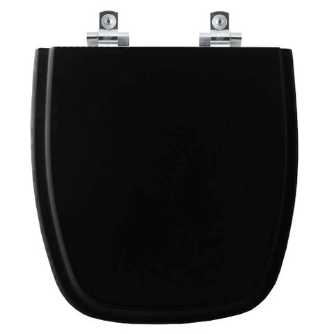 Assento Sanitário Soft Close City Preto para Vaso Celite