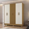 Guarda Roupa Casal 6 Portas 20009 Freijo Ripado Off White PLN - 8