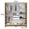 Guarda Roupa Casal 6 Portas 20009 Freijo Ripado Off White PLN - 4