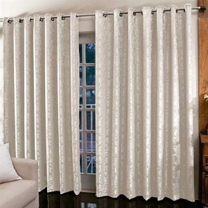 Cortina Jacquard 3,00 x 2,30 para sala/quarto | Admirare - Champagne
