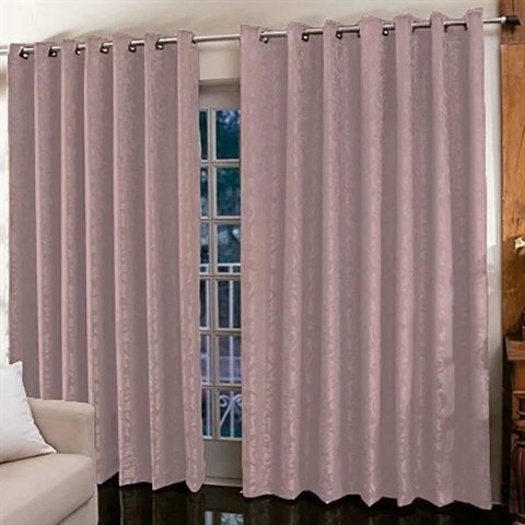 Cortina Jacquard 3,00 x 2,30 para sala/quarto | Admirare - Rosê