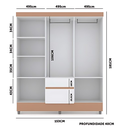 Ver imagem 4 de Guarda Roupa 6 Portas 2 Gavetas Ideal Nature Móveis Vila Rica