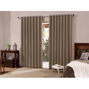 Cortina Blackout Tecido 3x2,3 Sala/Quarto - Bege Escuro