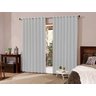 Cortina Blackout Tecido 3x2,3 Sala/Quarto - Cinza Claro - 1