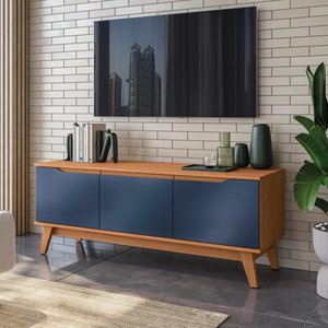 Rack Kappesberg 3 Portas Canela/azul 136cm