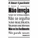 Ver imagem 3 de Adesivo de Parede Decorativo Frase Oração - 1 Corintios 13:4-5