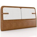 Ver imagem 1 de Cabeceira Cama King 195cm Nalu Sintético Caramelo/Creme Z37 - Mpozenato