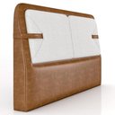 Ver imagem 6 de Cabeceira Cama King 195cm Nalu Sintético Caramelo/Creme Z37 - Mpozenato