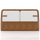 Ver imagem 5 de Cabeceira Cama King 195cm Nalu Sintético Caramelo/Creme Z37 - Mpozenato