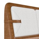 Ver imagem 7 de Cabeceira Cama King 195cm Nalu Sintético Caramelo/Creme Z37 - Mpozenato