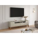 Ver imagem 2 de Rack Fl Estilo Retrô 1.80m para Tv até 75'' Cor Off White Pt