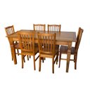 Ver imagem 1 de Mesa de Jantar com 6 Cadeiras Madeira Maciça Imperdível Hj Móveis