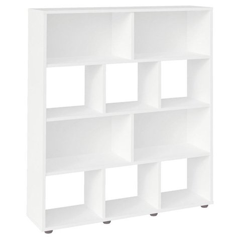 Estante Livreiro 10 Nichos 109x91 Cm Branco Arly
