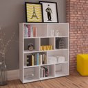 Ver imagem 7 de Estante Livreiro 10 Nichos 109x91 Cm Branco Arly