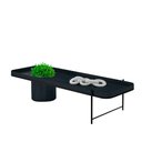 Ver imagem 2 de Mesa de Centro Cachepot em Madeira Maciça Ébano Estrutura Metálica Preto
