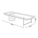 Ver imagem 3 de Mesa de Centro Cachepot em Madeira Maciça Ébano Estrutura Metálica Preto