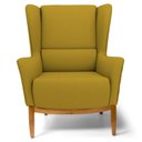 Ver imagem 5 de 2 Poltronas Base Manu Madeira B-260 Veludo Mostarda Domi