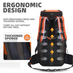 Mochila Trilha Camping Caminhada Viagem Confort 60L:Roxo - 4