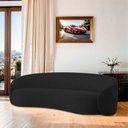 Ver imagem 2 de Sofá 3 Lugares 200cm Orgânico Luxo Recepção Amore Linho Preto - Amarena Móveis