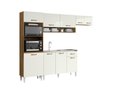 Ver imagem 1 de Armário de Cozinha com Balcão sem Tampo 9 Portas 1 Gaveta Atenas Atacama/off White - Aramoveis