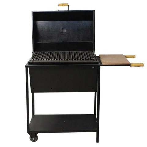 Churrasqueira Parrilla Bafo Grande com Rodas Brasa Forte Preta