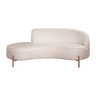 Sofá Curvo 03 Lugares 180cm Braço Esquerdo Thommy Pés Ouro Fosco Linho Off White - Nexta Casa - 6