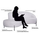 Ver imagem 4 de Sofá Curvo 03 Lugares 180cm Braço Esquerdo Thommy Pés Ouro Fosco Linho Off White - Nexta Casa