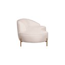 Ver mais imagens de Sofá Curvo 03 Lugares 180cm Braço Esquerdo Thommy Pés Ouro Fosco Linho Off White - Nexta Casa