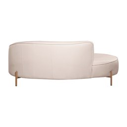Sofá Curvo 03 Lugares 180cm Braço Esquerdo Thommy Pés Ouro Fosco Linho Off White - Nexta Casa - 9