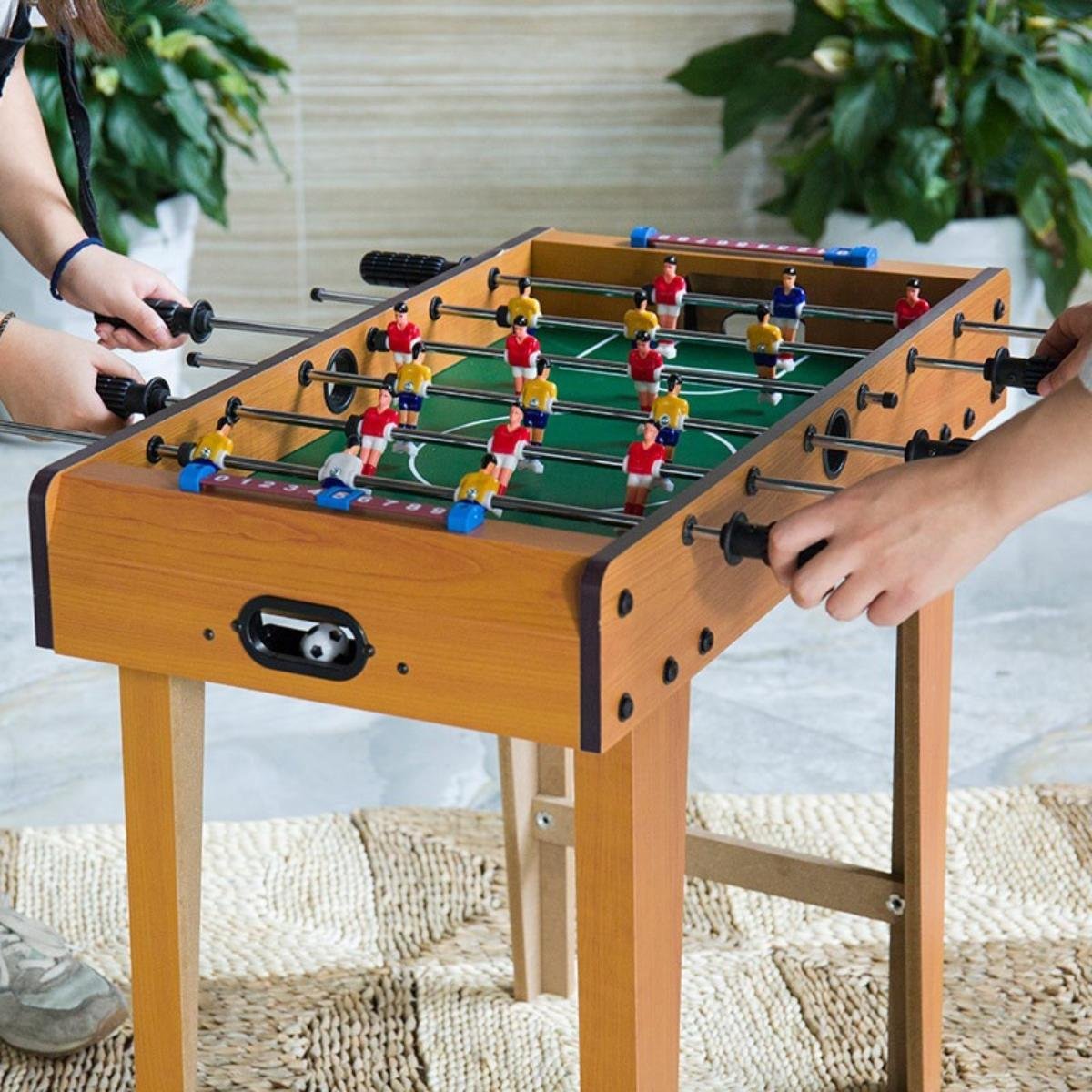 Mesa Jogo de Futebol Pebolim Infantil 9 Jogadores Família - 4