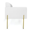 Ver imagem 2 de Sofá Namoradeira 2 Lugares Pé de Ferro Dourado Marisa Corino D03 Branco