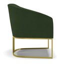 Ver imagem 6 de Poltrona Sala Decorativa Stella Base Industrial Dourada Sintético Pu Verde D03 - D’Rossi