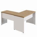 Ver imagem 4 de Mesa em L Escrivaninha 1,20m X 1,50m Escritório F5 Office Cor:macadâmia com Branco